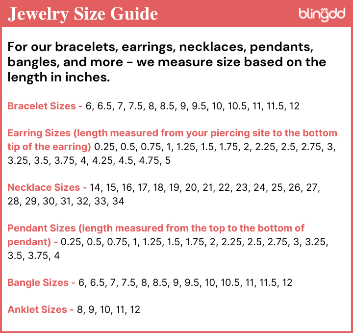 Jewelry size guide
